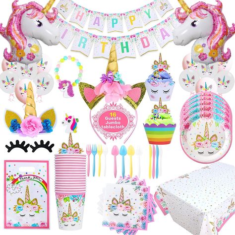 Unicorn Day, Unicorn Balloons, Unicorn Birthday Decorations, Party Supply Kits, Unicorn Birthday Party Decorations, 3d Unicorn, Unicorn Bracelet, Triangle Banner, Unicorn Party Supplies