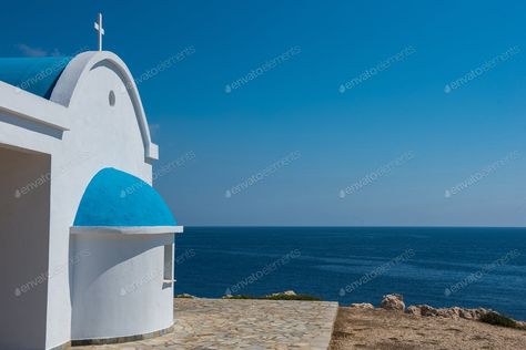 Whitewashed church with blue roof near the sea. Agioi Anargyroi chapel, Cyprus By salajean¡¯s photos #Ad , #SPONSORED, #blue, #roof, #Whitewashed, #church Cyprus Island, Sea Cave, Blue Roof, Ayia Napa, Roman Gods, Winter Mountain, Rural Scenes, Mountain Scene, Natural Rock