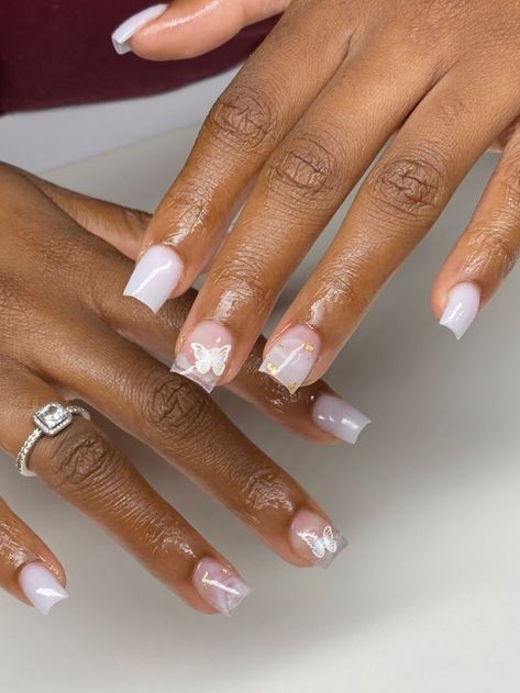 Cool Blue Nails, Easy Nail Polish, Cute Short Nails, Nails Yellow, Acrylic Toe Nails, Graduation Nails, Girly Acrylic Nails, White Acrylic Nails, Work Nails