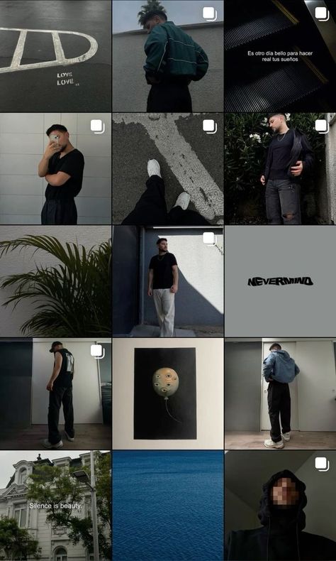 Instagram Feed For Men, Editor Astethic, Aesthetic Instagram Feed Ideas Men, Aesthetic Men Instagram Feed, How To Aesthetic Photos, Men Instagram Aesthetic, Dark Feed Instagram Pictures, Man Instagram Feed, Men Instagram Story Ideas