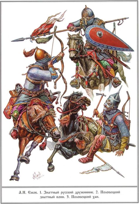 Rus Warrior, Horse Archer, Medieval Horse, Military Costumes, Warriors Illustration, Historical Warriors, Warrior 3, Warrior 2, Horse Armor