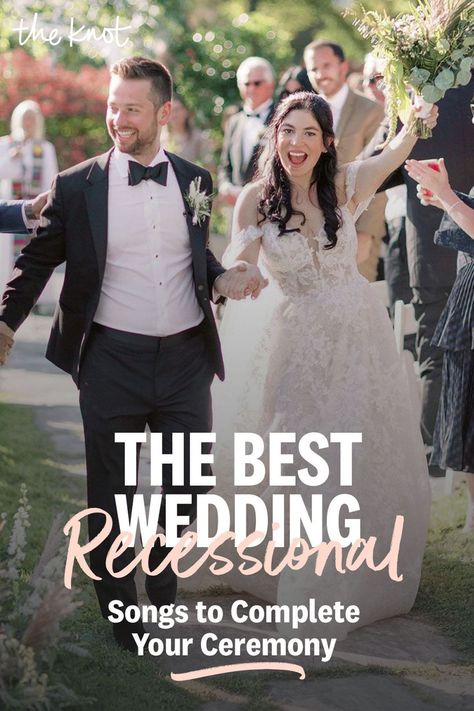 Music Playlist For Wedding, Fun Recessional Wedding Songs, Country Recessional Wedding Songs, Wedding Recessional Ideas, Pre Ceremony Music Wedding, Wedding Recessional Songs Upbeat, Songs For Bridal Party Entrance Ceremony, Recessional Wedding Songs Upbeat, Recessional Wedding Songs