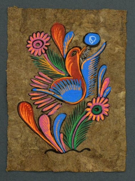 bark paintings - Google Search Amate Bark Painting Art Lesson, Amate Painting, Mexican Colours, Amate Bark Painting, Art Middle School, Mesoamerican Art, Multicultural Art, Mexican Folk Art Painting, Bark Painting