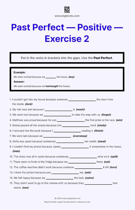 Past Perfect Worksheets With Answers, Past Perfect Tense Worksheets, Past Perfect Worksheets, Tense Worksheet, Past Tense Worksheet, Present Perfect Continuous, 6th Grade Worksheets, English Tenses, Past Continuous