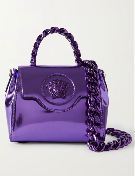 Versace Design, Versace Bag, Purple Mirror, Givenchy Bag, Purple Bag, Versace Bags, Vibrant Purple, African Clothing Styles, Purple Bags