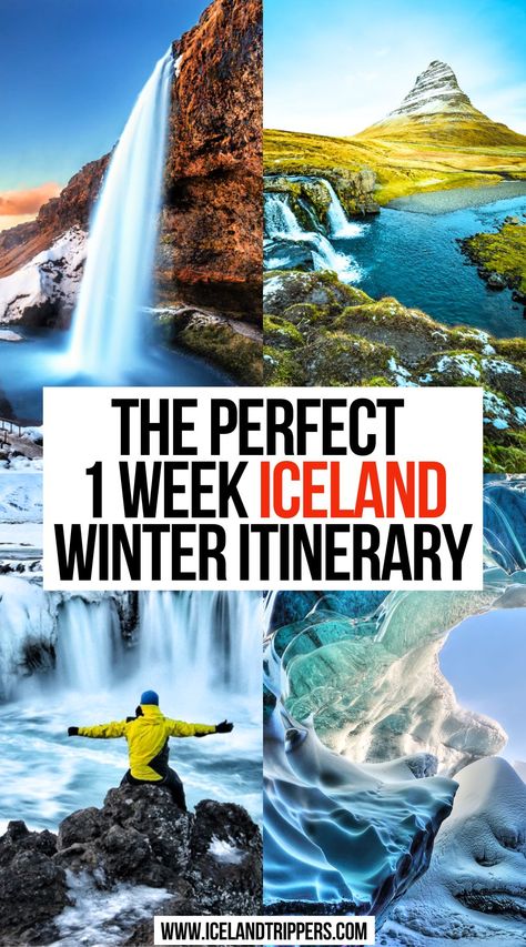 The Perfect 1 Week Iceland Winter Itinerary Iceland Itinerary November, Where To Stay In Iceland, Iceland Winter Travel, Iceland In February, Iceland In October, Iceland In December, Iceland In January, Winter In Iceland, Places To Visit In Iceland