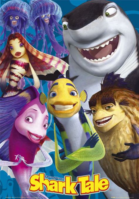 "SHARK TALE".    (2004) Shark Film, Shark Tale, Dreamworks Movies, Film Anime, Childhood Movies, Kids' Movies, Animation Movie, Dreamworks Animation, Kid Movies