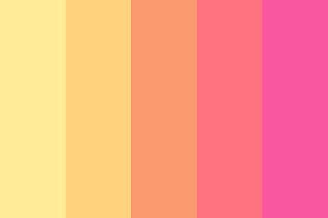 hot summer days Color Palette What Colors Represent, Summer Color Palettes, Hex Color Palette, Gold Color Palettes, Color Palette Challenge, Pink Palette, Color Schemes Colour Palettes, Summer Color Palette, Paint Color Palettes