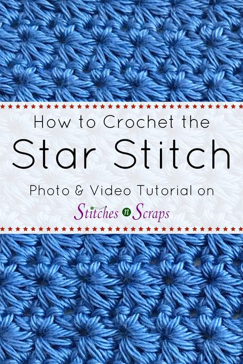 Scrap Crochet, 100 Crochet Stitches, Blankets Crochet, Beau Crochet, Crochet Star, Crochet Stitches For Blankets, Crochet Stitches Free, Easy Crochet Stitches, Crochet Stars