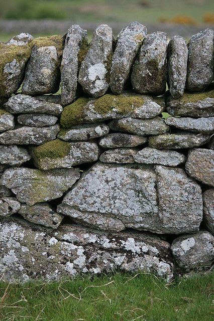 Ancient wall, Dartmoor, Devon, England 'I guess this why I still love simple things like moss and stone walls' Stone Fence, Dry Stone Wall, Devon And Cornwall, Dry Stone, Devon England, Rock Wall, England And Scotland, Old Stone, Brick And Stone