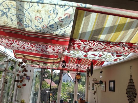 Conservatory Curtain Ideas, Conservatory Blinds Ideas, Ceiling Blinds, Small Conservatory Ideas, Conservatory Curtains, Conservatory Roof Blinds, Roof Blinds, Conservatory Blinds, Champagne Coast