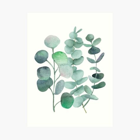 Green Art Print, Apartment Art, Australian Native Plants, Green Watercolor, Botanical Painting, Green Art, Cotton Paper, Botany, Native Plants