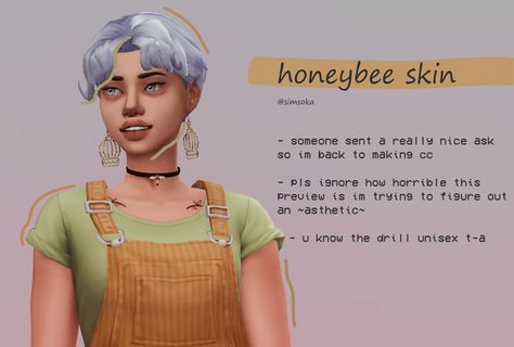 honeybee skinblend | squasha on Patreon Sims 4 Skinblend, Ts4mm Cc, Skin Overlay, The Sims 4 Skin, Skin Details, The Sims 4 Download, Sims Four, Sims 4 Cas, Dark Skin Makeup