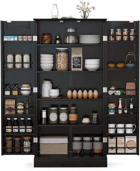 Amazon.co.uk: Kitchen Cabinet Storage Buffet Pantry, Open Shelf Pantry, Food Pantry Cabinet, Wooden Buffet, Space Heater Fireplace, Wardrobe Storage Cabinet, Kitchen Pantry Cabinet, Pantry Wall, Cabinet With Doors