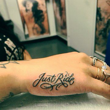 “Just Ride”-Lana Del Rey Tattoo Lana Del Rey Text Tattoo, Just Ride Lana Del Rey Tattoo, Ride Lana Del Rey Tattoo, Ride Tattoo, I Just Ride Tattoo, Ride Tattoo Lana, Lana Deal Try Tattoo, Lana Feel Rey Inspired Tattoos, Lana Del Ray Tattoos Ideas