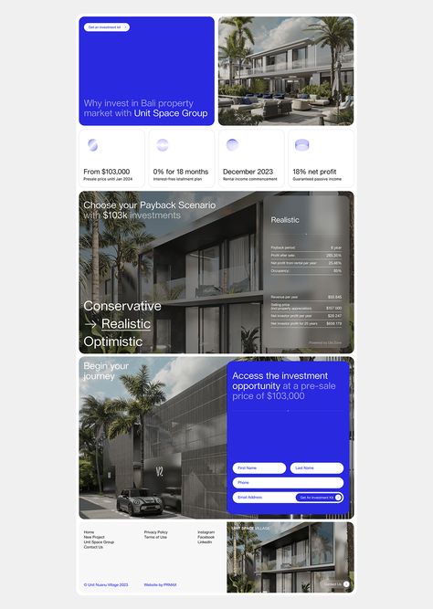 UNIT NUANU VILLAGE - website design :: Behance Credit Card Website Design, Behance Website Design, Website Design Elements, Website Design Real Estate, Website Design Non Profit, Bento Web Design, Architecture Website Design, Editorial Website Design, Web Design Modern