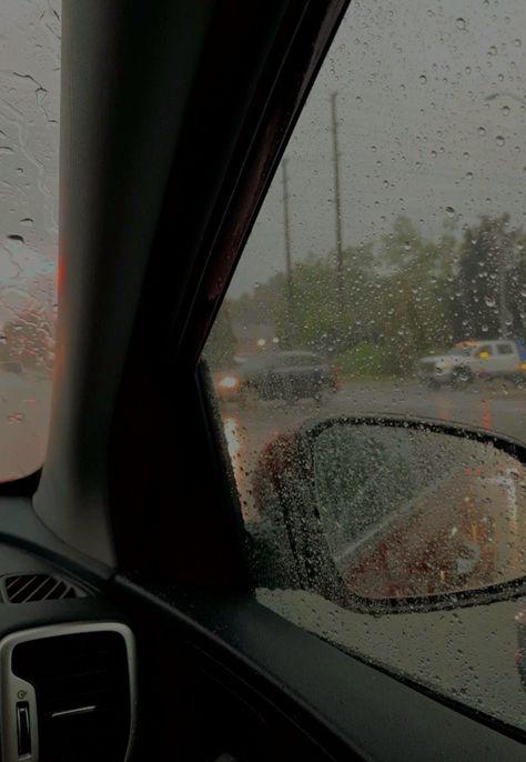 Inside The Car Aesthetic Day, Car Drive Aesthetic Day, Car View From Inside Aesthetic, Rainy Drive Aesthetic, Rainy Car Drive, Accidentally Amy, Rainy Day Car, Goal 2023, Rainy Drive