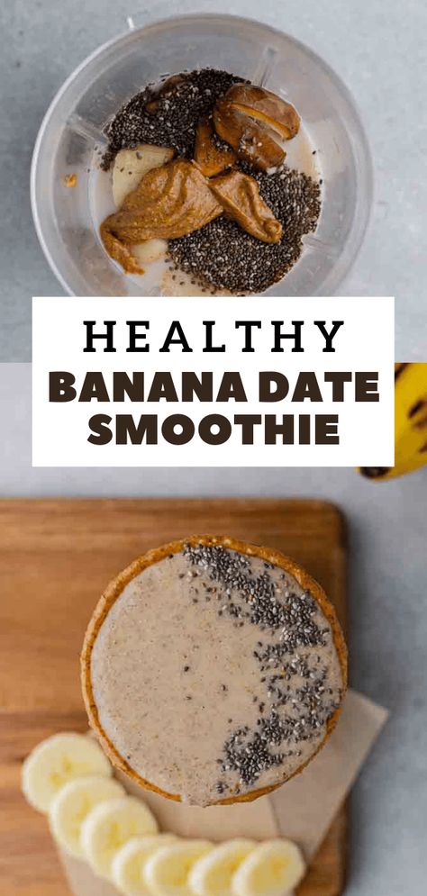 Banana Date Smoothie, Date Smoothie Recipes, Dessert In A Cup, Lifestyle Of A Foodie, Date Smoothie, Almond Butter Smoothie, Almond Smoothie, Good Smoothies, Food Trailer