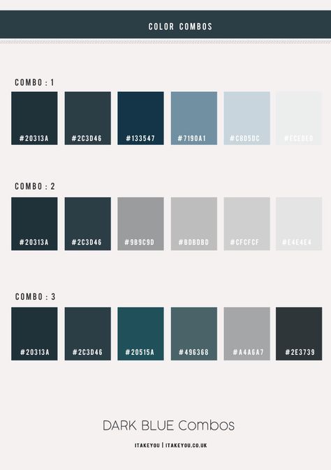 Dark Blue And Grey Bedroom, Blue And Grey Color Palette, Color Palette Navy Blue, Blue And Grey Bedroom, Dental Design Interior, Navy Color Scheme, Blue Website, Grey Wardrobe, Website Color Schemes