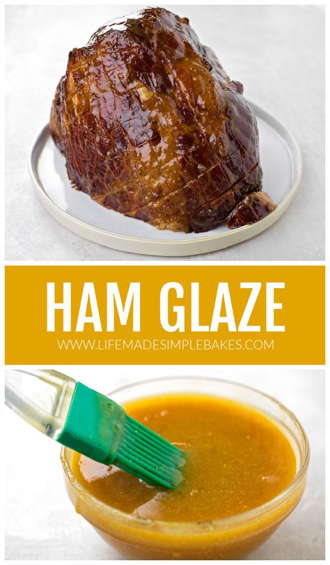 The perfect glazed ham is tender and juicy on the inside, yet crispy on the outside. And the brown sugar, honey, and dijon mustard glaze make your ham completely delicious! #glazedham #perfectglazedham #juicyglazedham #ham #bakedham Ham Glaze Recipe Brown Sugar, Homemade Ham Glaze, Mustard Ham Glaze, Sugar Ham, Ham Glaze Brown Sugar, Honey Mustard Glaze, Ham Glaze Recipe, Glazed Ham, Brown Sugar Glaze