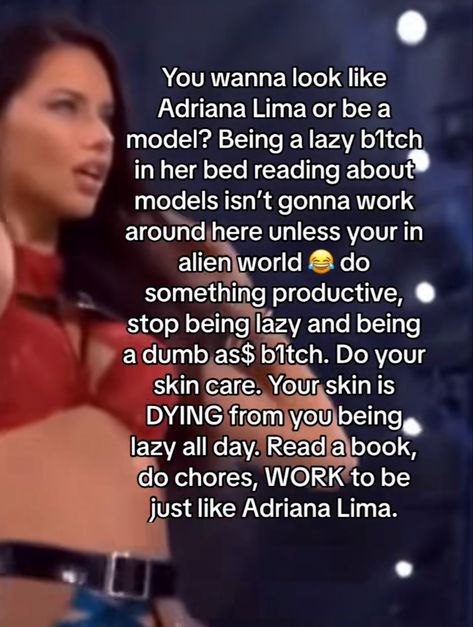 Adriana Lima Dark Feminine, How To Look Like A Bombshell, How To Be Like Adriana Lima, Adriana Lima Tips, Adriana Lima Quotes, Positive Whispers, Adriana Lima Aesthetic, Supermodel Lifestyle, Adriana Lima Outfit