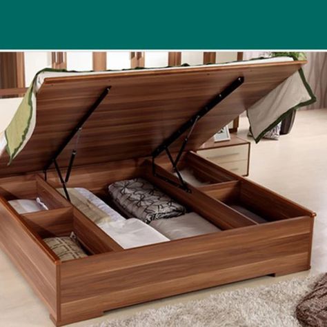 Lift Up Bed, Diy Storage Bed, Bed Lifts, Bed Frame Design, Wooden Bed Design, Bed Modern, Bed Design Modern, Sofa Storage, Solid Wood Bed