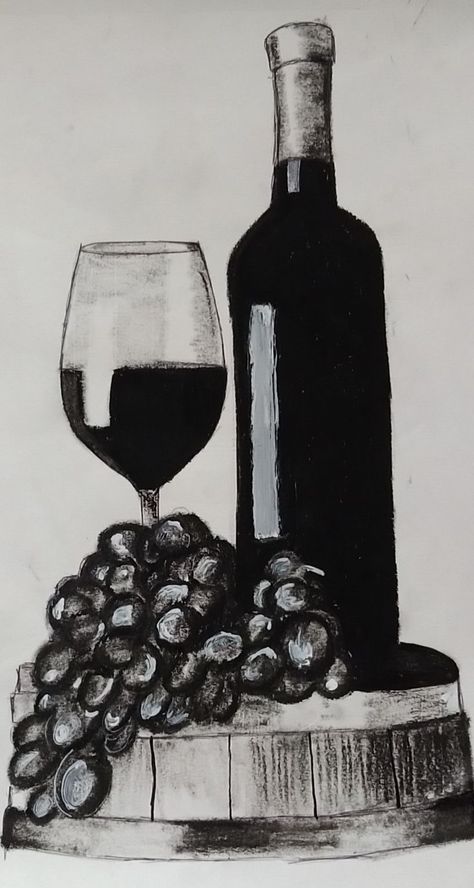 b&w still life painting Still Life Fruit Black And White, Still Life Art Black And White, Still Life Painting Black And White, Still Life Drawing Reference, Still Life Photography Objects, Still Life Black And White, Black And White Still Life, Contrast Art, Black Ink Art