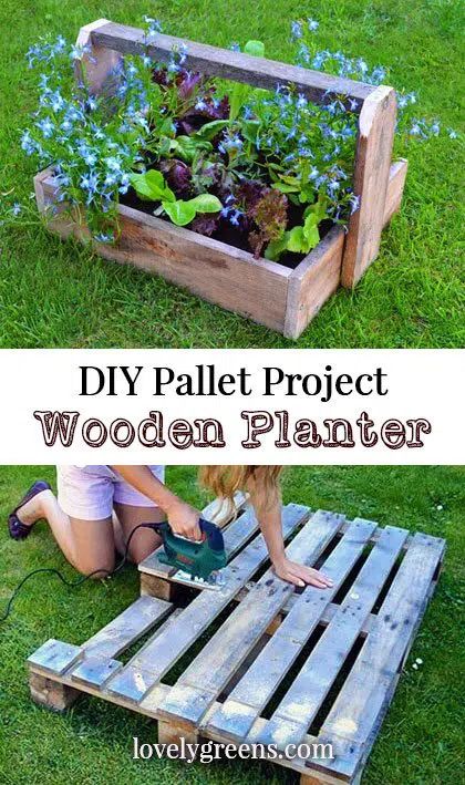 Wood Pallet Planters, Pallet Projects Furniture, Used Pallets, Wooden Planter, Pallet Project, Pallet Planter, Wooden Pallet Furniture, Recycled Pallets, Pallet Garden