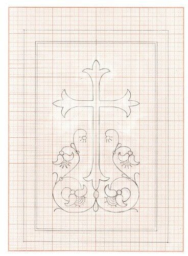 Catholic Embroidery, Crucifix Art, Catholic Symbols, Cross Embroidery Designs, Christian Embroidery, Church Banners, 자수 디자인, Catholic Art, Church Decor