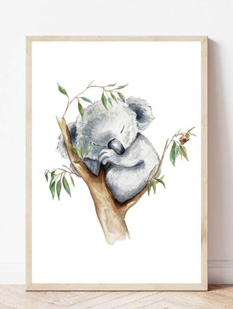 Excited to share this item from my #etsy shop: Sleeping Koala, Baby Nursery Australian Baby Animal. Nursery Print and Wall art - Watercolour Australian Animal Nursery, Australian Nursery, Painted Christmas Cards, Baby Animal Nursery, Baby Koala, Baby Painting, Australian Flora, Koala Baby, Australian Animals