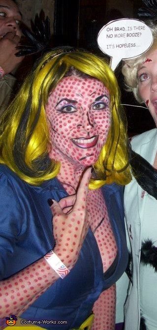 So awesome. my next party costume. Lichtenstein Pop Art Lady! Comic Book Makeup, Comic Book Costumes, Costume Homemade, Lichtenstein Pop Art, Best Costume Ever, Awesome Costumes, Pop Art Women, Costume Works, Halloween Ii