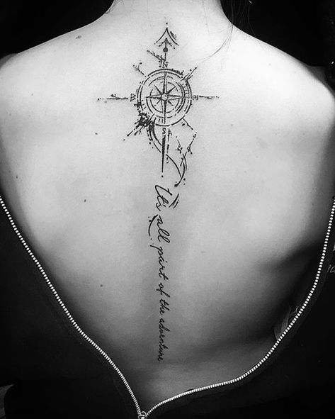 Tattoo Ideas Drawings, Spine Tattoo Quotes, Back Tattoos Spine, Flower Spine Tattoos, Spine Tattoo Ideas, Tato Minimal, Tattoo Diy, Spine Tattoos For Women, Spine Tattoo