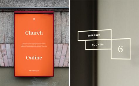 Church Entrance, Hoarding Design, Brand System, Church Branding, Saint Stephen, Design Identity, Church Building, Church Design, Design System