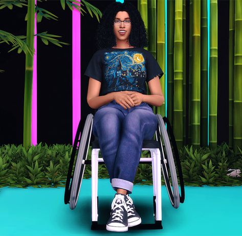 Coming for you, Solas. Eventually. | Relaxed Wheelchair Poses Pt.1  Hello!! Having sims... Sims 4 Cc Wheelchair, Sims 4 Wheelchair Pose, Sims 4 Wheelchair, Wheelchair Poses, Wheelchair Sports, 4 Poses, Mini Series, Sims 4 Cc, Maxis Match