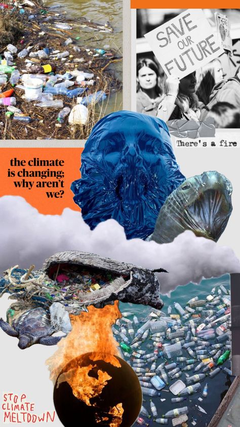 #pollution #climatechange #plastic Pollution Aesthetic, Plastic Pollution, Pollution, Collage