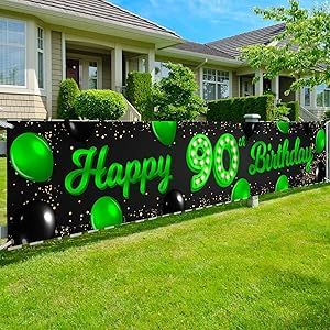 Happy 90th Birthday Green and Black Banner Cheers to 90 Years Old Backdrop Confetti Balloons Theme Decor for Women 90 Years Old Birthday Party Decorations Bday Supplies Background Favors Gift Glitter Cheers To 90 Years, Happy 90th Birthday, Black Banner, Confetti Balloons, 90th Birthday, Drone Photography, Green And Black, Birthday Party Decorations, Camera Photo