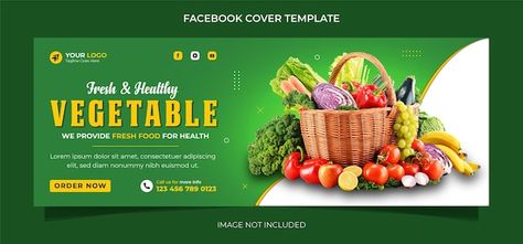 Healthy vegetable and fruit grocery deli... | Premium Vector #Freepik #vector #banner #poster #food #business Fruit Banner Design, Grocery Banner, Popsicles Packaging, Fruit Banner, Fruit Grocery, Groceries Store, Shop Banner Design, Cover Post, Post Template Design