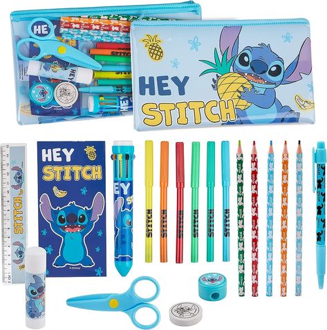 Stitch School Supplies, Stitch Merchandise, Stitch Items, Stitch Gifts, Kids Pencil Case, Pencil Cases For Girls, Lilo Und Stitch, Kids Colouring, Large Pencil Case