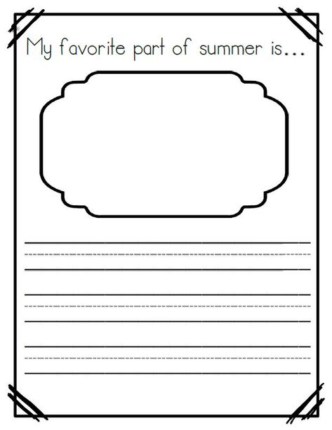 In science, we have started discussing seasons. It’s a great time to start teaching about the different seasons since we are about to switch over to fall. Before that happens, we wanted to have our students write about what their favourite part of summer is. We didn’t want them to tell us an activity they … Beach Writing Activities, Summer Writing Activity, Summer Writing Prompts, Home Daycare Ideas, Summer Writing, Summer Preschool, Daycare Ideas, Drawing Prompt, Writing Prompt