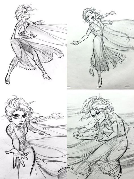 Disney Character Sketches, Disney Poses, Disney Art Style, Frozen Art, Disney Concept Art, Disney Sketches, Character Sketches, Frozen Elsa, Art Characters