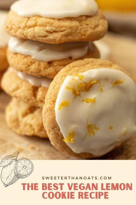 How to make vegan lemon cookies. Easy vegan lemon cookie recipe. How do you make vegan cookies? Vegan Lemon Cookies, Easy Lemon Cookies, Lemon Cookie Recipe, Lemon Cookies Easy, Lemon Cookie, Lemon Cookies Recipes, Vegan Baking Recipes, Vegan Cookies Recipes, Vegan Candies