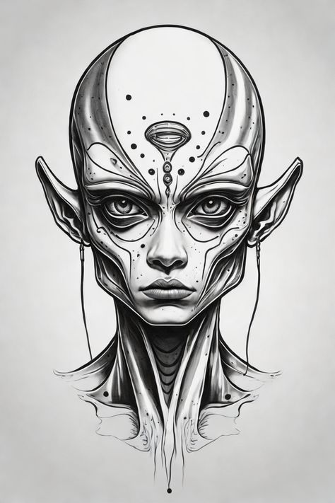 Explore a collection of breathtaking alien concept art, used in the creation of sci-fi films and games. From iconic monsters to futuristic technology, these artworks bring aliens to life in a truly immersive way. Alien Line Art, Alien Drawing Ideas, Alien Drawing, Alien Artwork, Alien Drawings, Alien Concept, Sci Fi Films, Unique Drawings, Alien Concept Art