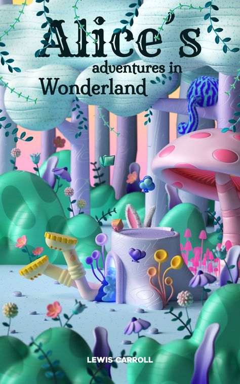 Alice in Wonderland NFT Book on Behance 3d Poster, 3d Artwork, Adventures In Wonderland, 3d Modelling, Cinema 4d, 3d Illustration, Graphic Design Posters, Art Toy, Motion Design