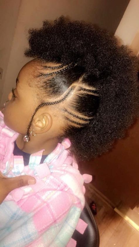 I'd probably roll the Mohawk Kids Faux Hawk, Braids For Girls Kids, Lana Hair, Braids For Girls, Black Toddler Hairstyles, Kid Hairstyles, Kid Hair, Kids Braids, Lil Girl Hairstyles