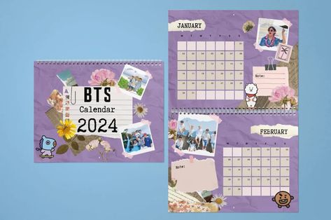 BTS Calendar Fun 2024 Lakewood Washington, Homemade Calendar, Bts Calendar, Kpop Diy, Mom Life, Washington, Bts