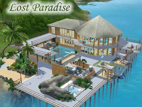 https://thesimsresource.com/downloads/details/id/1392055 Sims 3 Island Paradise, Sims 4 Family House, Beach Mansion, Minecraft Houses Blueprints, Sims 4 Family, Sims Builds, Cc Furniture, Lost Paradise, Sims 4 House Plans