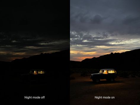 Compare The New Features Of iPhone 11 vs iPhone 11 Pro Camera Night Sky Photography, Cool Tech Gadgets Electronics, Night Mode, Gadgets Technology Awesome, Sky Photos, Camera Hacks, Iphone Camera, Night Photos, Camera Settings