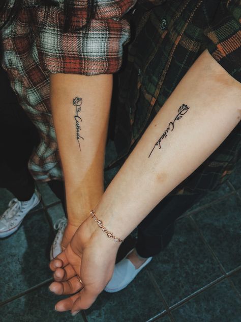 Cuñada=sister in law Mother In Law And Daughter In Law Tattoo Ideas, Sis In Law Matching Tattoos, Matching Tattoos With Sister In Law, Matching Tattoos For Sister In Laws, Matching Sister In Law Tattoos, Tattoos Spanish, Sister In Law Tattoos, Law Tattoos, Tattoos In Spanish