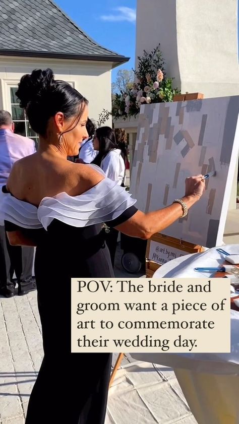 100 Layer Cake on Reels | The Emotions · Best of My Love Wedding Guest Book Painting, Wedding Guestbook Idea, Interactive Painting, Wedding Canvas, Wedding Painting, Wedding Activities, Future Wedding Plans, Dream Wedding Ideas Dresses, Wedding Entertainment