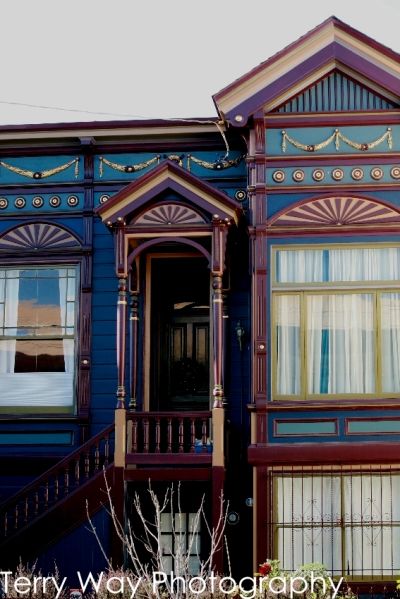 Painted Lady House, House Trim, Fairytale Cottage, Brick Exterior House, Victorian Mansions, The Golden Gate Bridge, Painted Ladies, Cable Cars, Door Color